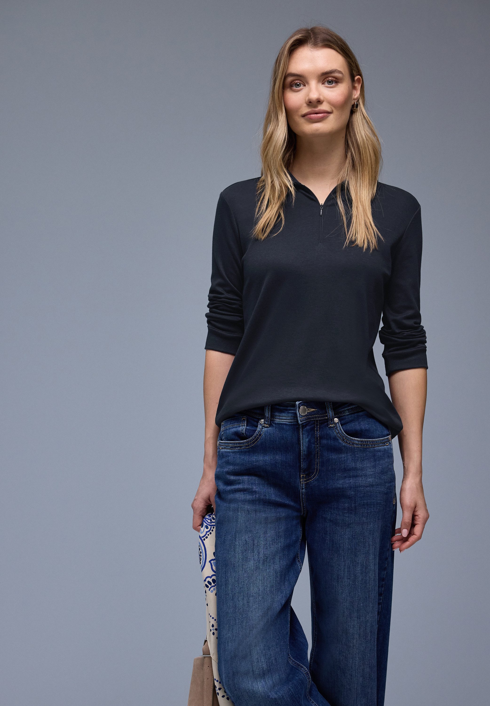 STREET ONE Poloshirt mit Zipper