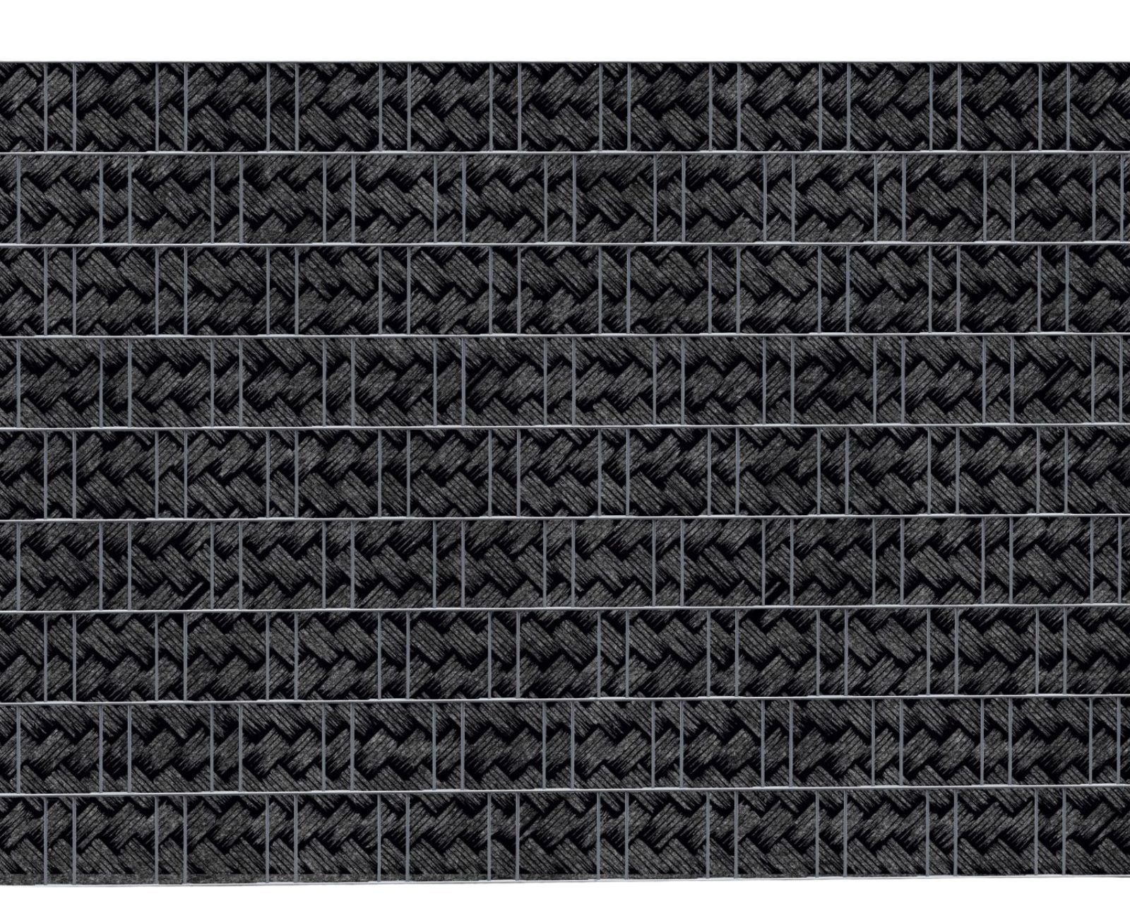 zaunzu Sichtschutzstreifen KORBGEFLECHT - Bedruckter Sichtschutz 2,5m x 1,8m, (1 Rolle, Motivdruck Sichtschutzstreifen), Einfarbiger Druck für Doppelstabgitter