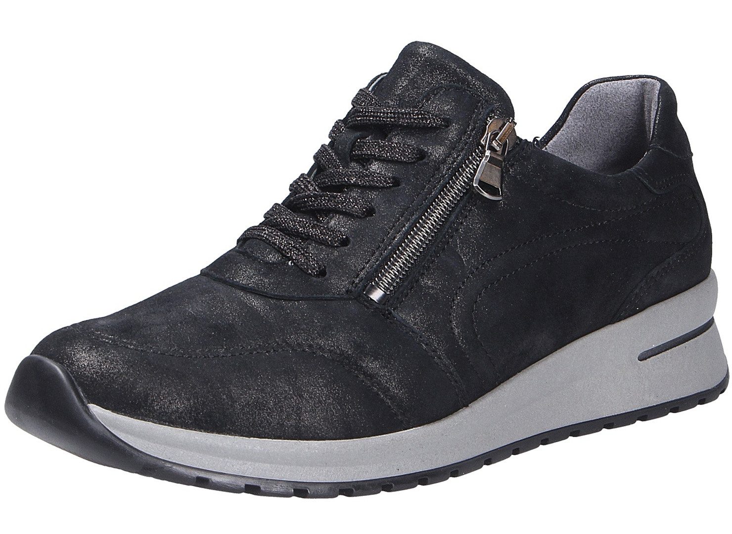Waldläufer Waldläufer Damen Schnürschuh H-INESSA schwarz Schnürschuh