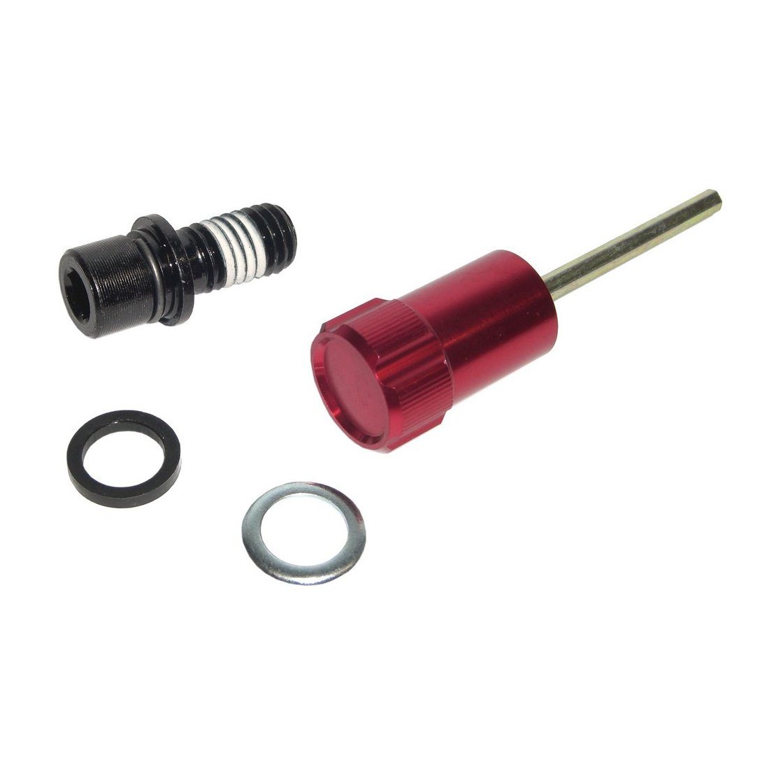 RockShox Federgabel Rebound Adjuster Knob/Bolt Kit Aluminum Red Short