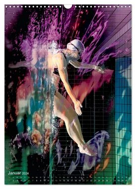 CALVENDO Wandkalender SWIMPOPLOVE (Wandkalender 2024 DIN A3 hoch), CALVENDO Monatskalender