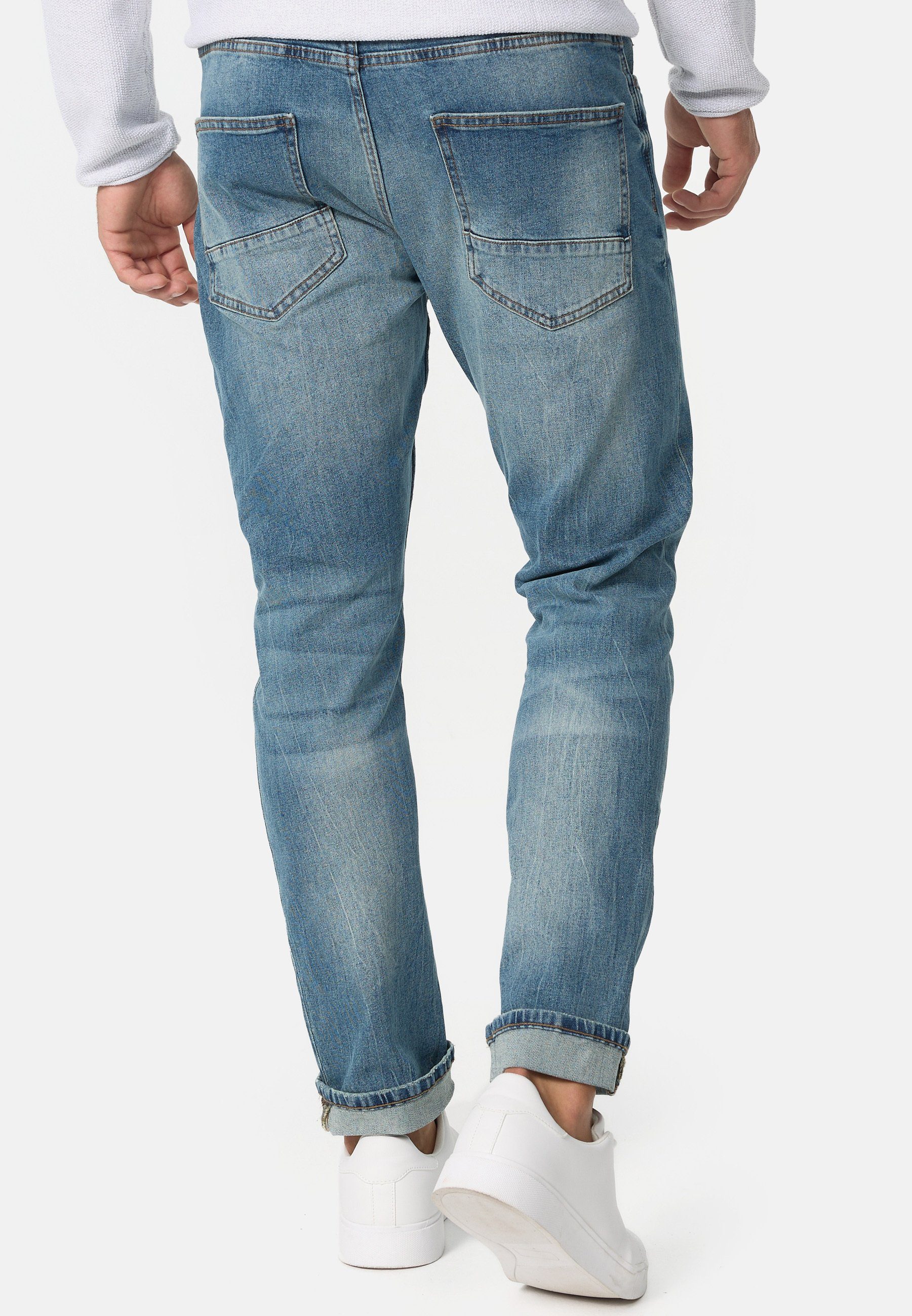 Indicode Regular-fit-Jeans Herren INChammy Jeanshose modische Jeanshose aus Baumwolle