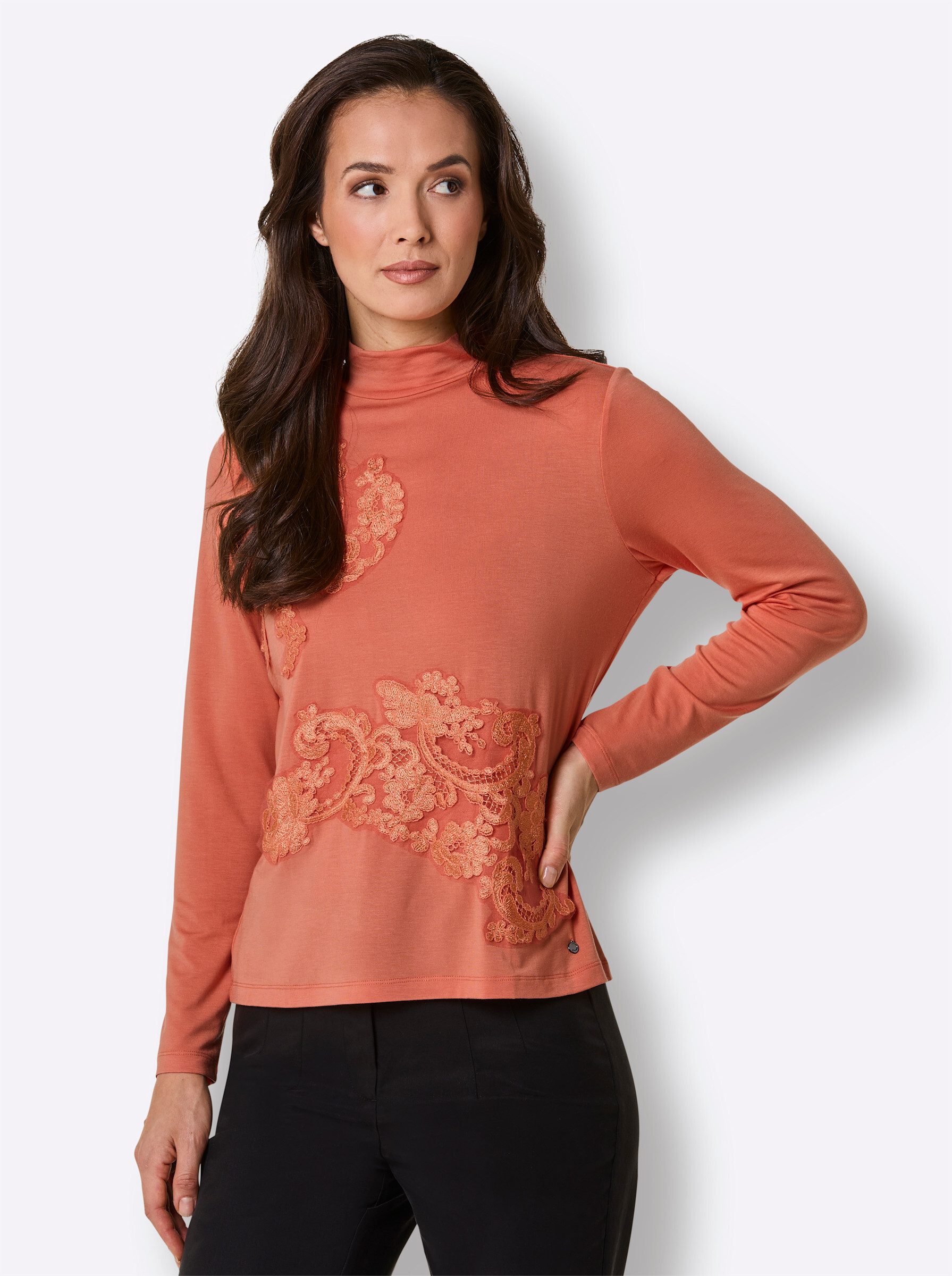 T-Shirt Lyocell-Shirt Langarm