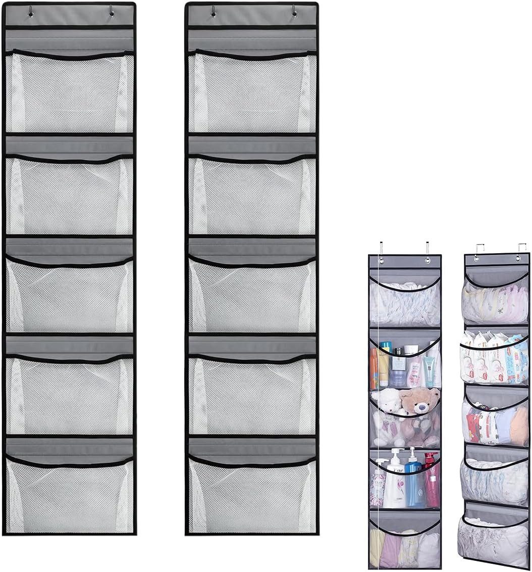 BlingBin Hängeregal 2er Set Tür Organizer Hängeregal mit 5 Netztaschen und günstig online kaufen