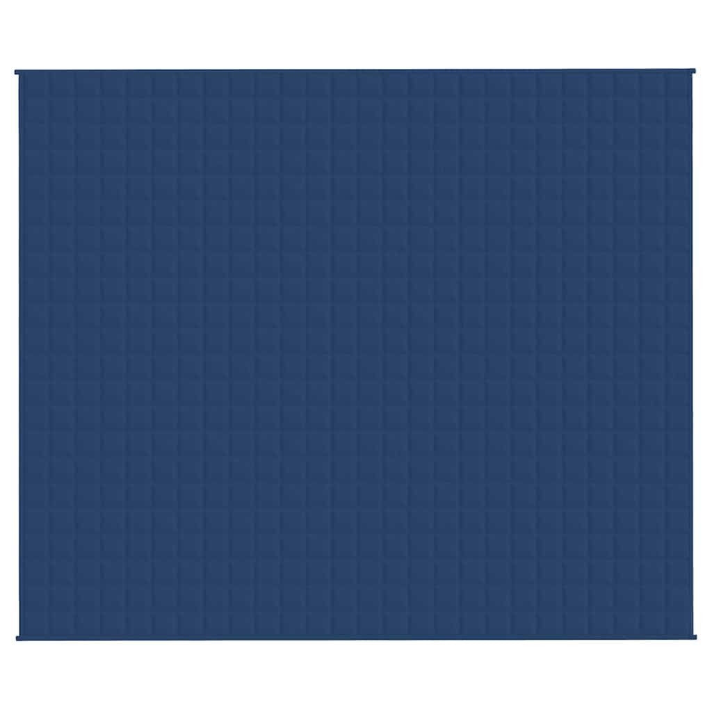 vidaXL Bettüberwurf Gewichtsdecke Blau 220x260 cm 11 kg Stoff