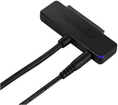 Poppstar Anschlusskabel für externe Festplatten USB-Adapter S-ATA zu USB 3.0 Typ A, USB 3.1 Gen 1 Typ A Festplattenadapter HDD / SSD 2,5" + 3,5"
