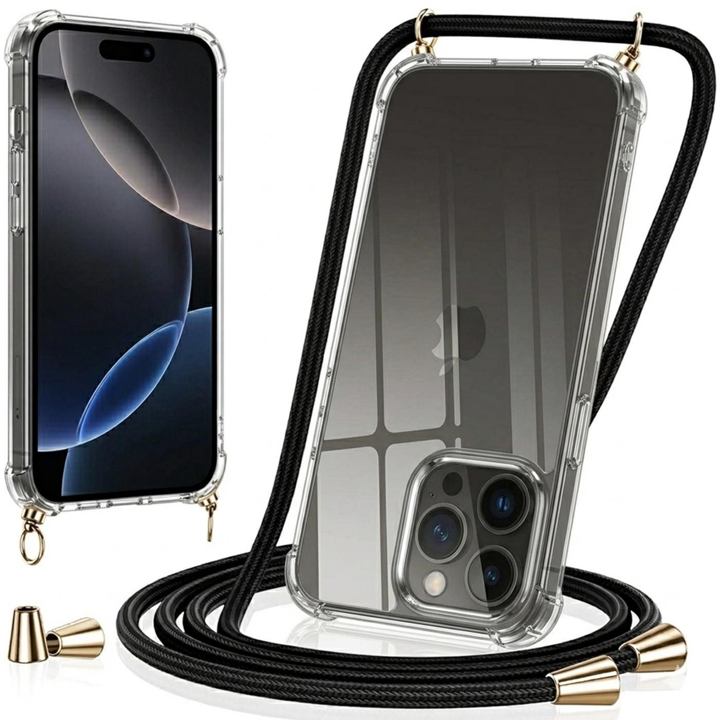 CoolGadget Handykette Handyhülle mit Handyband für Apple iPhone 17 Pro Max 6,9 Zoll, Case zum Umhängen Halsband Kordel mit Hülle für iPhone 17 Pro Max