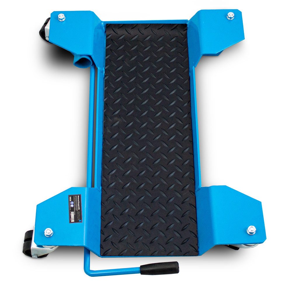 Bituxx Transportroller Rangierhilfe für Motorrad bis 250kg Blau, (4-St., MS-18928), 360° Rollen – Bild 5 von 5