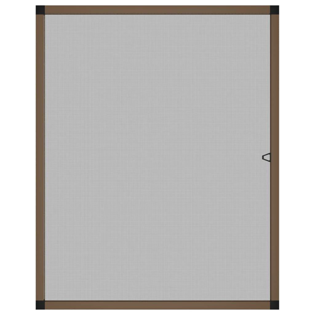 vidaXL Insektenschutz-Fensterrahmen, Insektenschutz für Fenster Braun 80x100 cm
