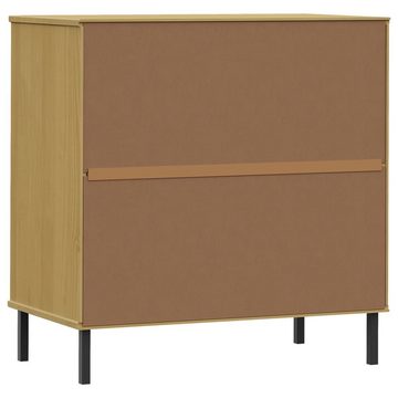 furnicato Kommode Sideboard OSLO mit 3 Schubladen Braun 77x40x79,5 cm Massivholz