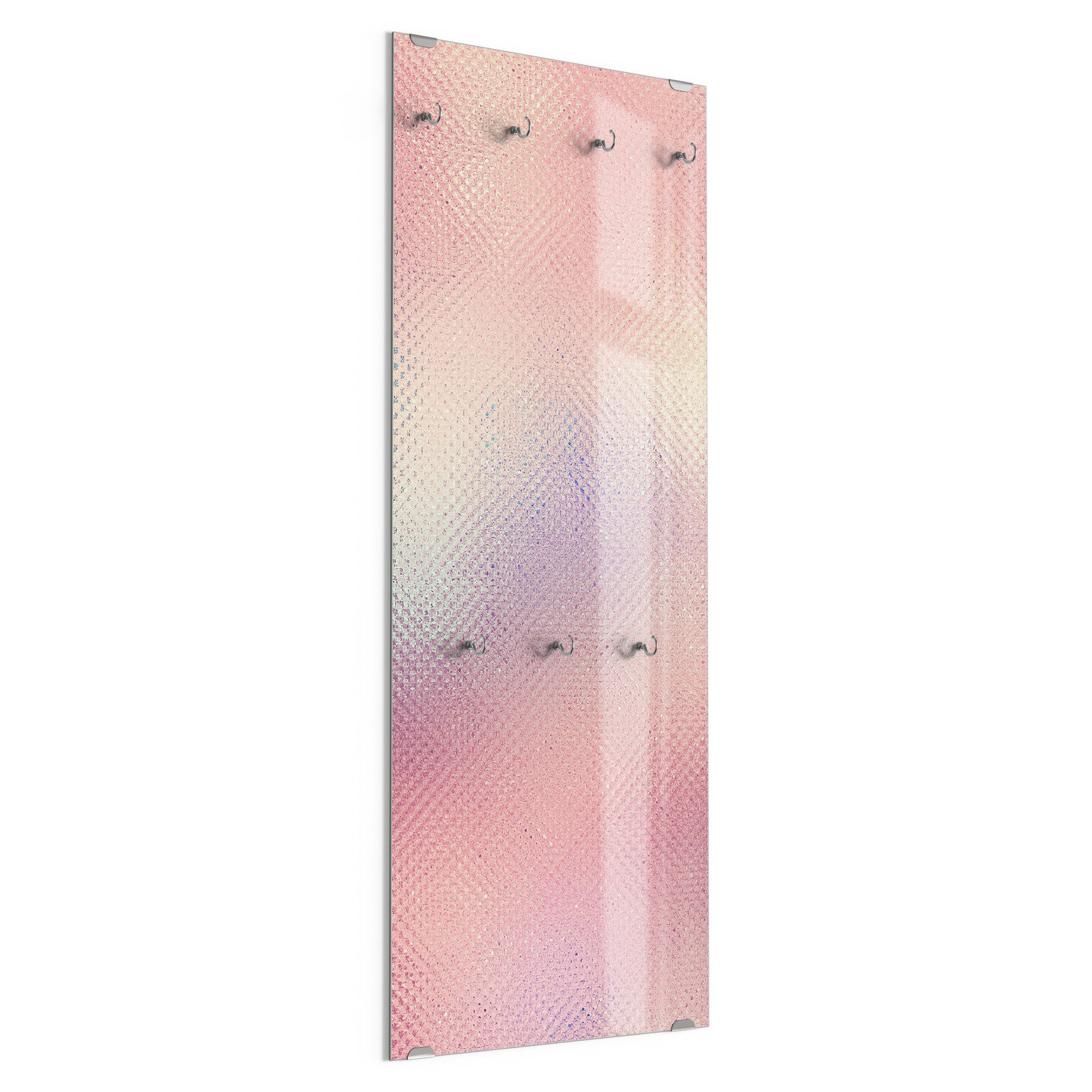 DEQORI Гачок для одягу 'Verträumte Farbstruktur', Glas Garderobe hängend Flur Jackenhalter modern Wandgarderobe Haken