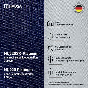 Hausa Dachbahn Unterspannbahn Platinum HU220, Ohne Selbstklebestreifen, 75 m² pro Paket, (220g/m², 1-St., 1,5m x 50m), flexible dreilagige hochdiffusionsoffene Unterdeckbahn