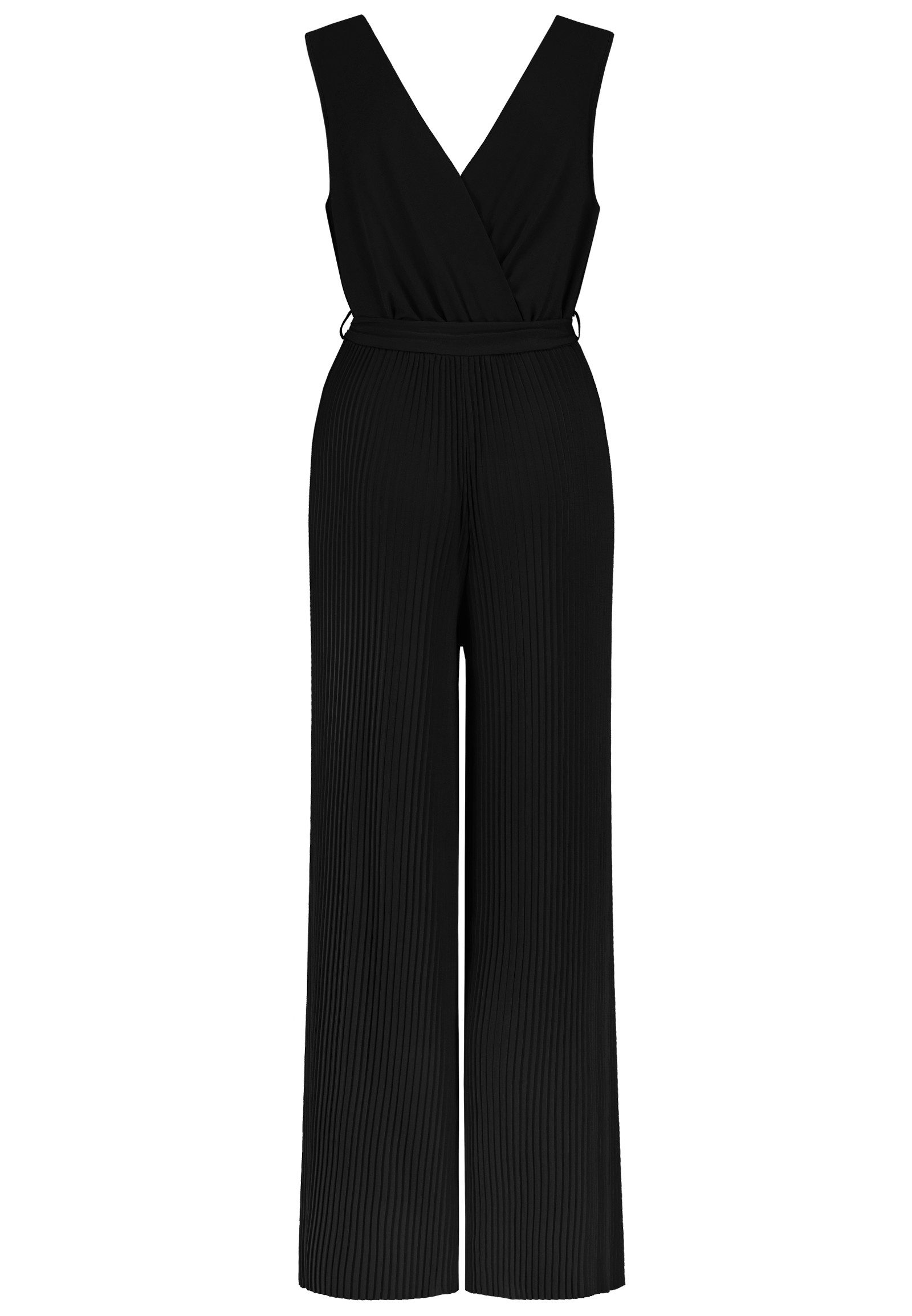 SUBLEVEL Overall Damen Overall Jumpsuit lange Hose Binde Gürtel Einteiler Plissee Hose – Bild 3 von 5