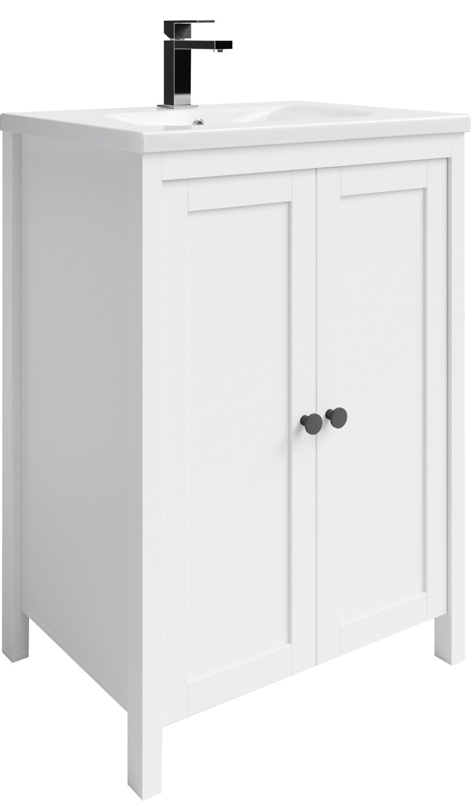 welltime Waschtisch SYLT, Badmöbel inkl. Keramikwaschbecken, Breite 60cm