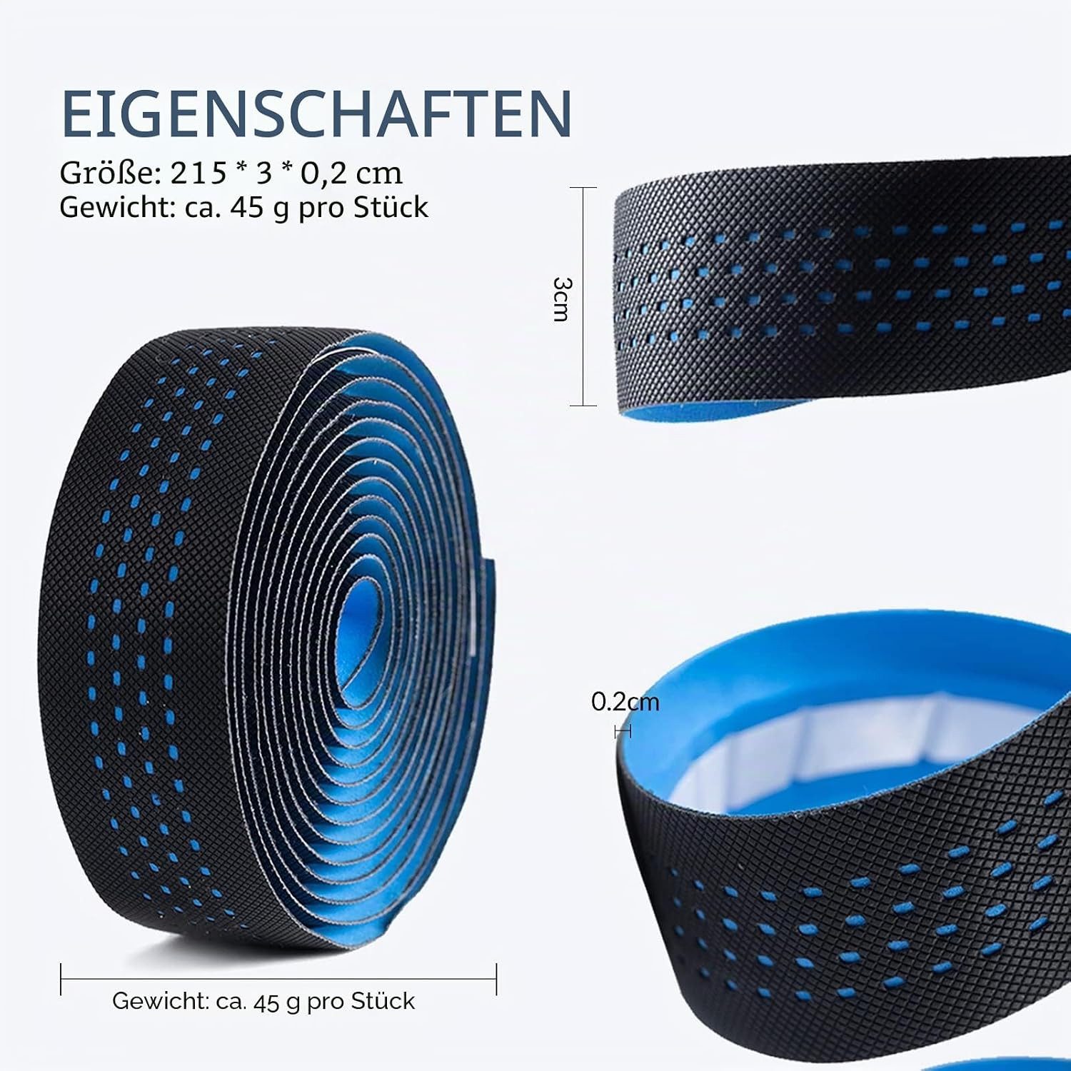 ROCKBROS Fahrradlenkergriff Rutschfestes stoßdämpfendes Lenkerband für MTB farbig