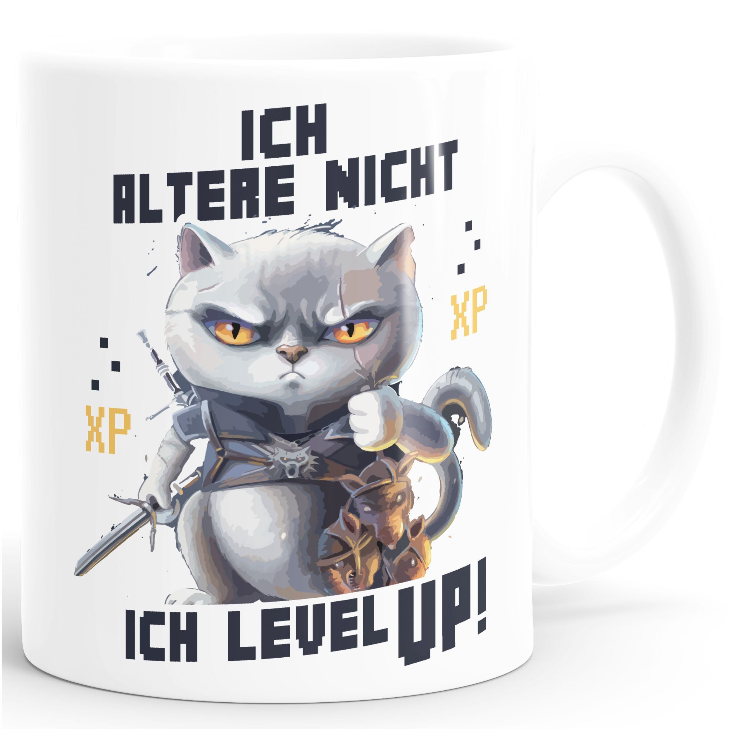 MoonWorks Tasse Kaffee-Tasse Gaming ich altere nicht ich level up! Zocker Sprüche, Keramik