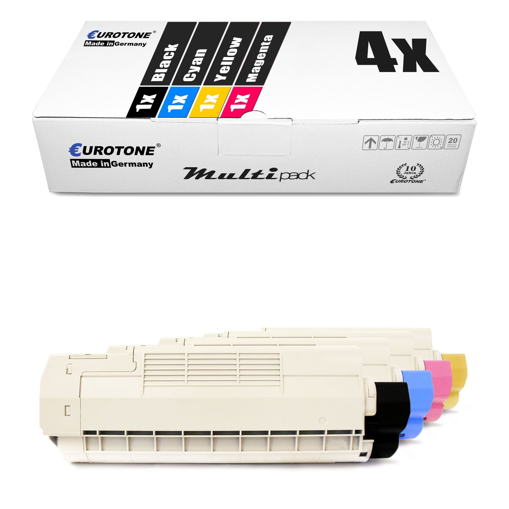 Eurotone Tonerkartusche Toner fr OKI C 5850 5950 MC 560 im 4er Set