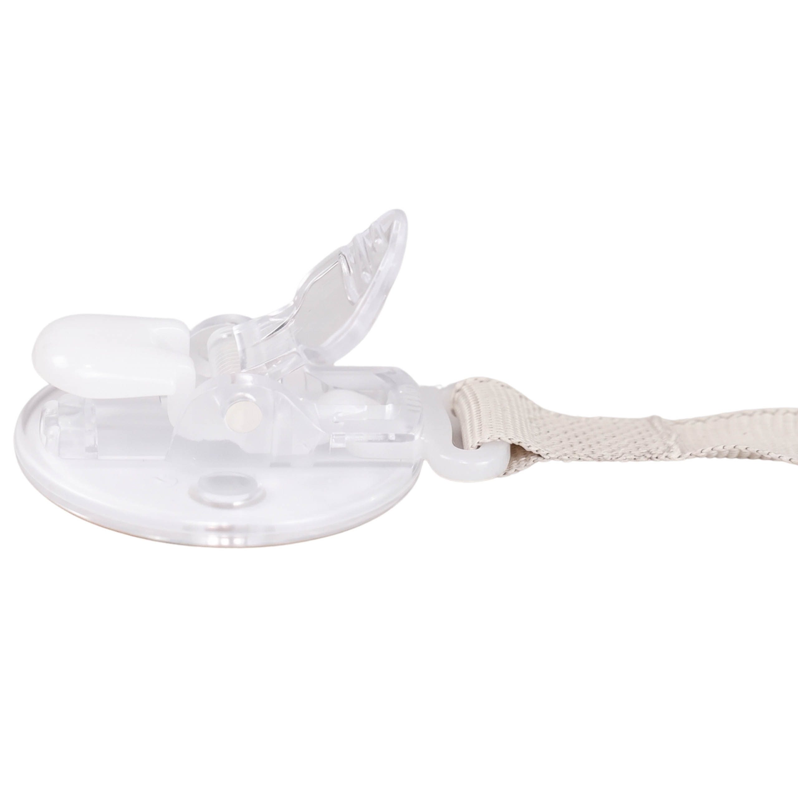 NUK Schnullerbefestigung Winnie Puuh Schnullerband mit Clip, grau, NUK
