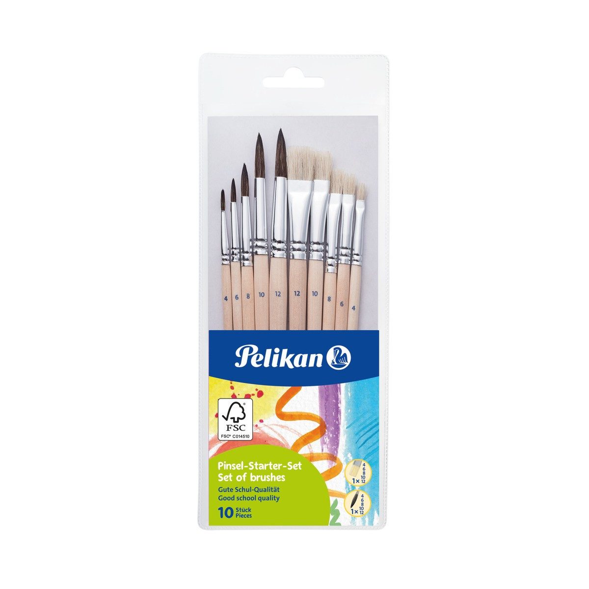 Pelikan Plüschfigur Pelikan Pinsel Starter Set verschiedene Größen 10 Stück günstig online kaufen
