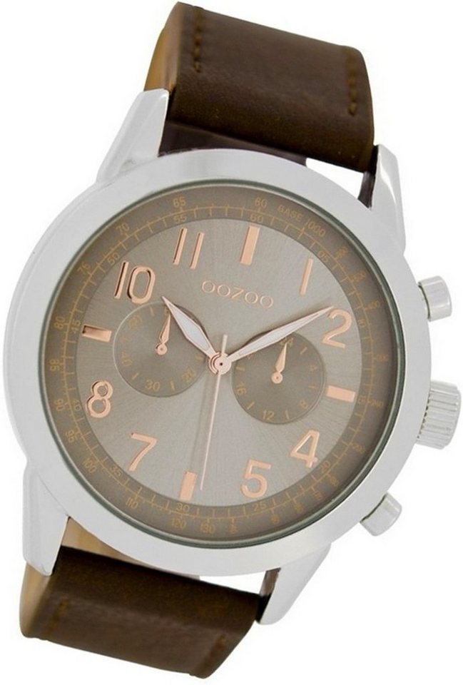 OOZOO Quarzuhr »D2UOC6885 Oozoo Leder Herren Uhr C6885 Analog