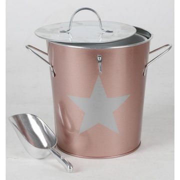 BURI Weinkühler Eis-Eimer STAR Metall 20x16x21cm Flaschenkühler Küchenhelfer Küche