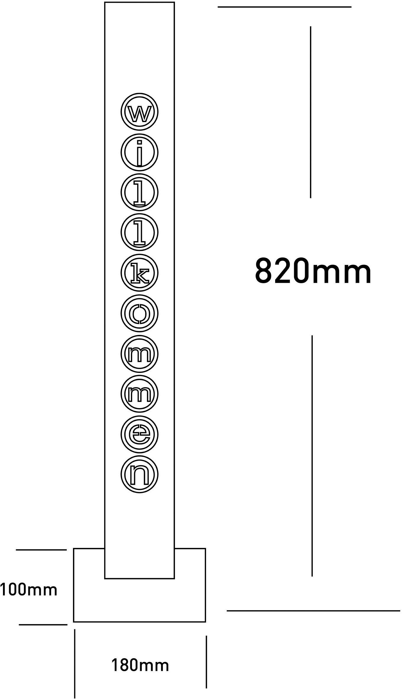 näve LED Dekoobjekt Willkommen, Timerfunktion, LED fest integriert, Warmweiß, Holz-Stehleuchte, Höhe ca. 82cm, Batteriebetrieben