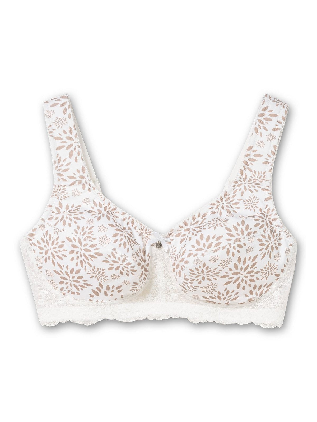 Sheego Bügelloser BH Große Größen mit Spitzenbesatz und stützendem Meshfutter