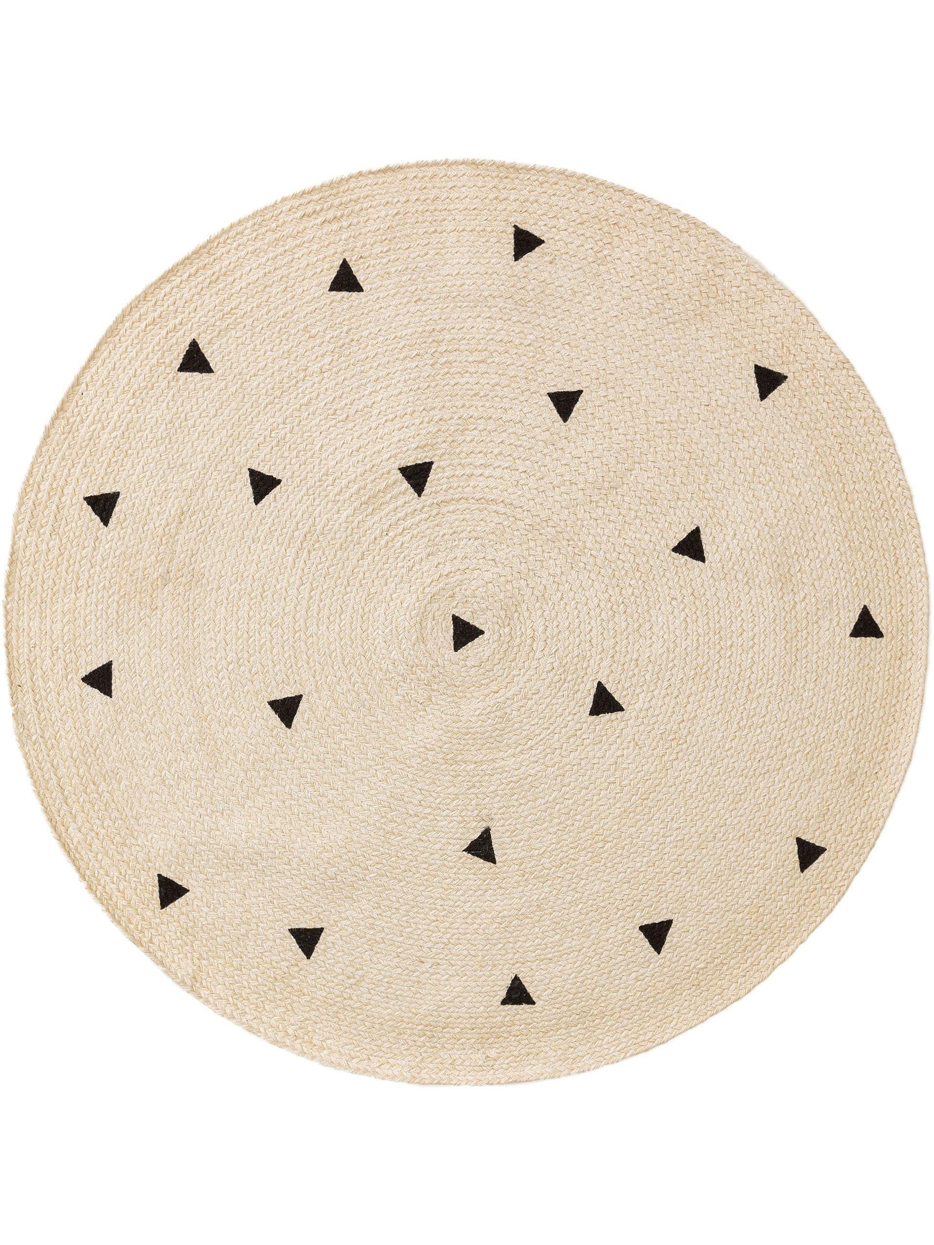 Kinderteppich Pippa, benuta, rund, Höhe: 5 mm, Kunstfaser, Berber, Ethno-Style, Wohnzimmer
