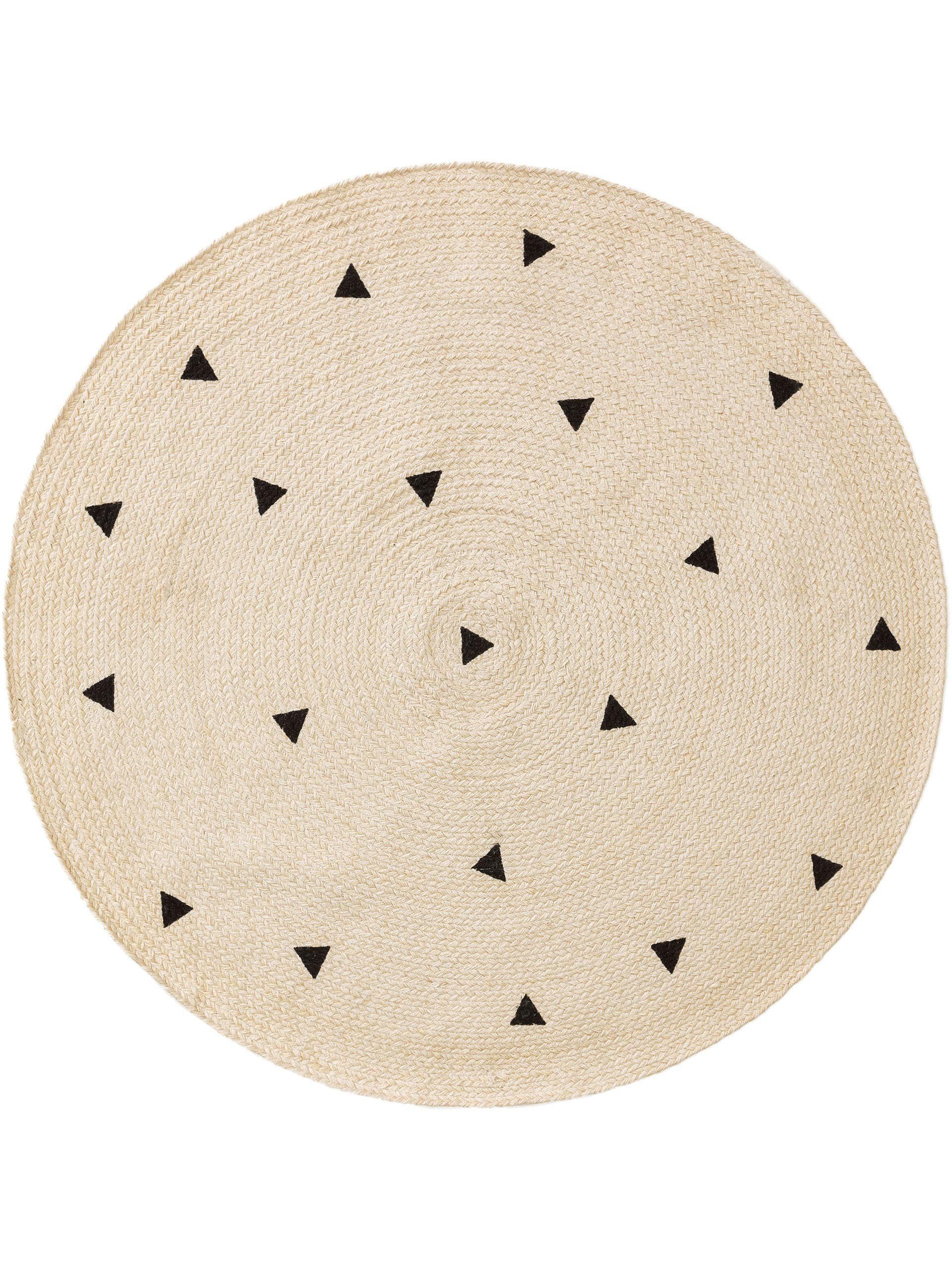 benuta Kinderteppich Pippa, rund, Höhe: 5 mm, Kunstfaser, Berber, Ethno-Style, Wohnzimmer