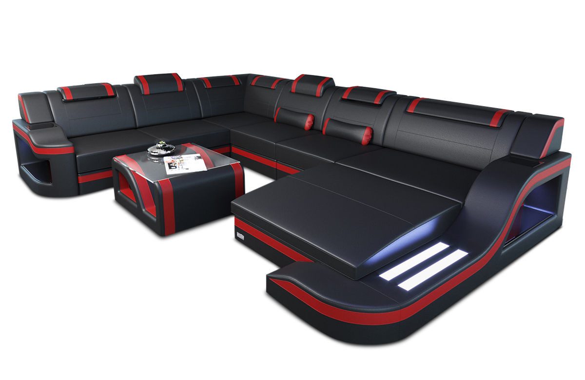 Sofa Dreams Wohnlandschaft XXL Ledersofa Palermo günstig online kaufen