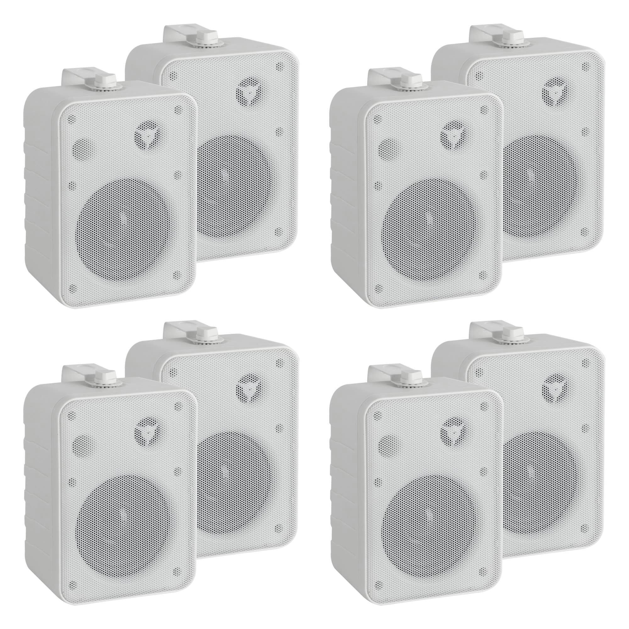 McGrey One Control MKIII HiFi-Lautsprecher - Lautsprecherboxen 4 paar Lautsprecher (10 W, Boxen für Installation, Studio oder HiFi-Anwendung) Weiß