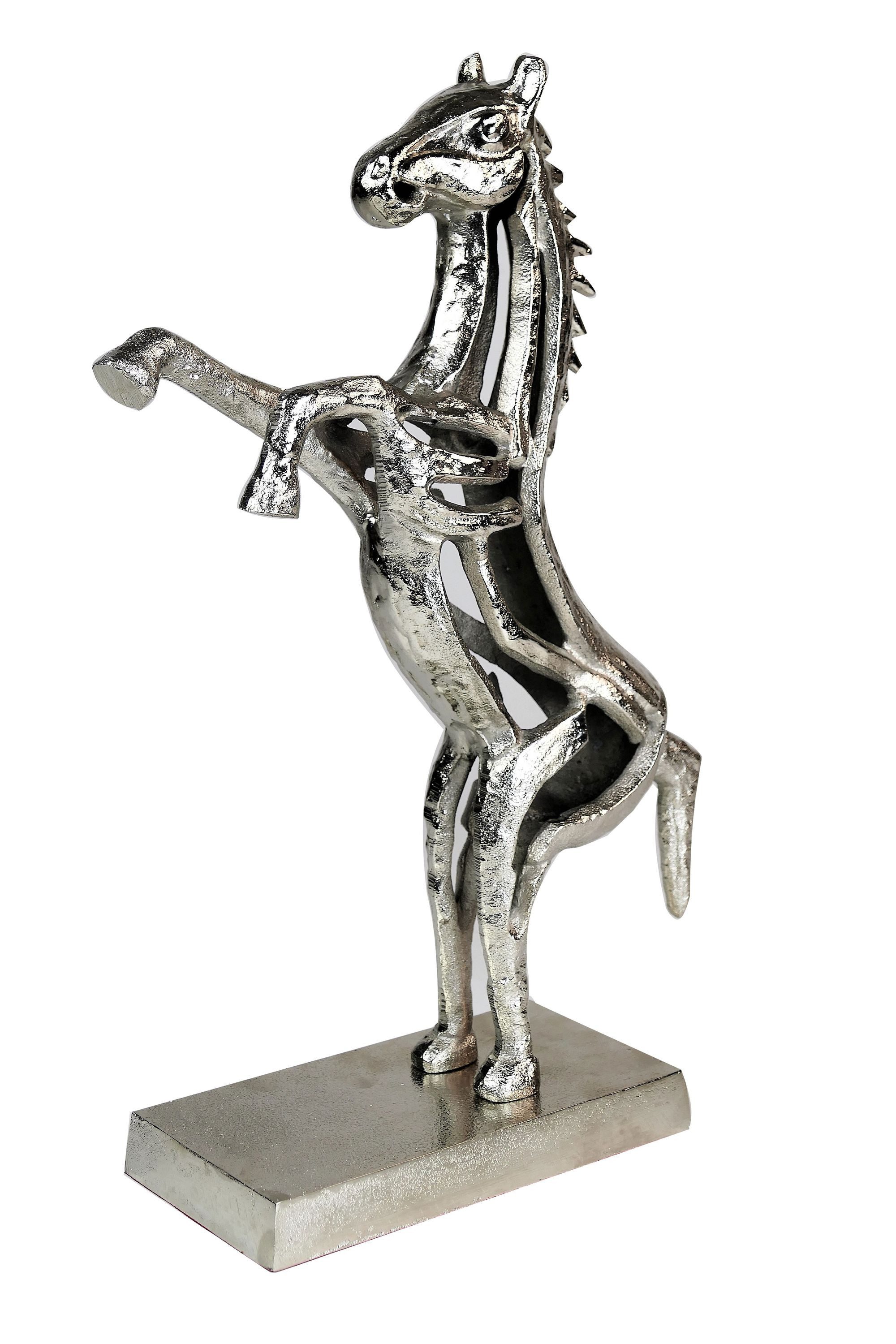 Dekoobjekt Dekofigur Pferd "Akira" Tischdeko Geschenk Weihnachten silber Deko