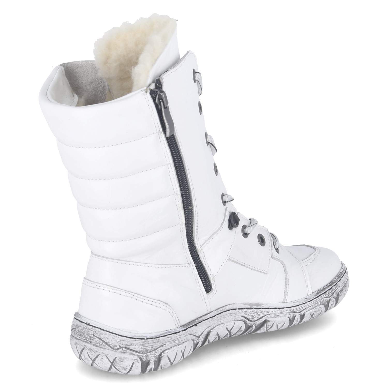 KRISBUT Krisbut 3310-2 BSF Damen Glattleder weiss Winterstiefel