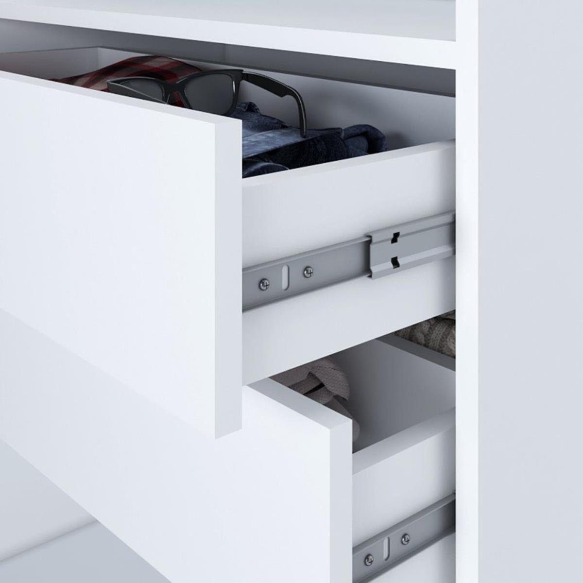 A&J MöbelLand GmbH Schiebetürenschrank DUO mit Spiegel (TOP ANGEBOT! Geräumiger Schrank mit einer Breite von 200 cm und Spiegel, ideal zur Aufbewahrung von Klei – Bild 5 von 5