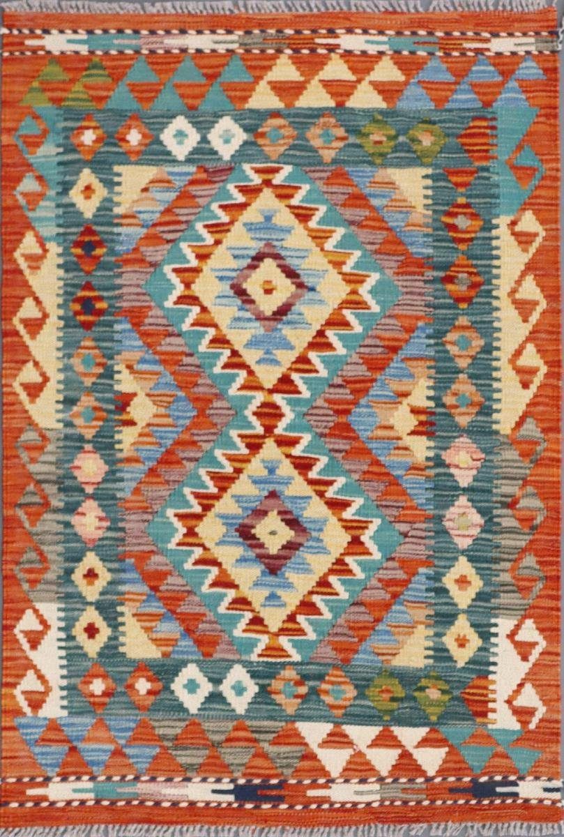 Orientteppich Kelim Afghan 81x115 Handgewebter Orientteppich, Nain Trading, rechteckig, Höhe: 3 mm