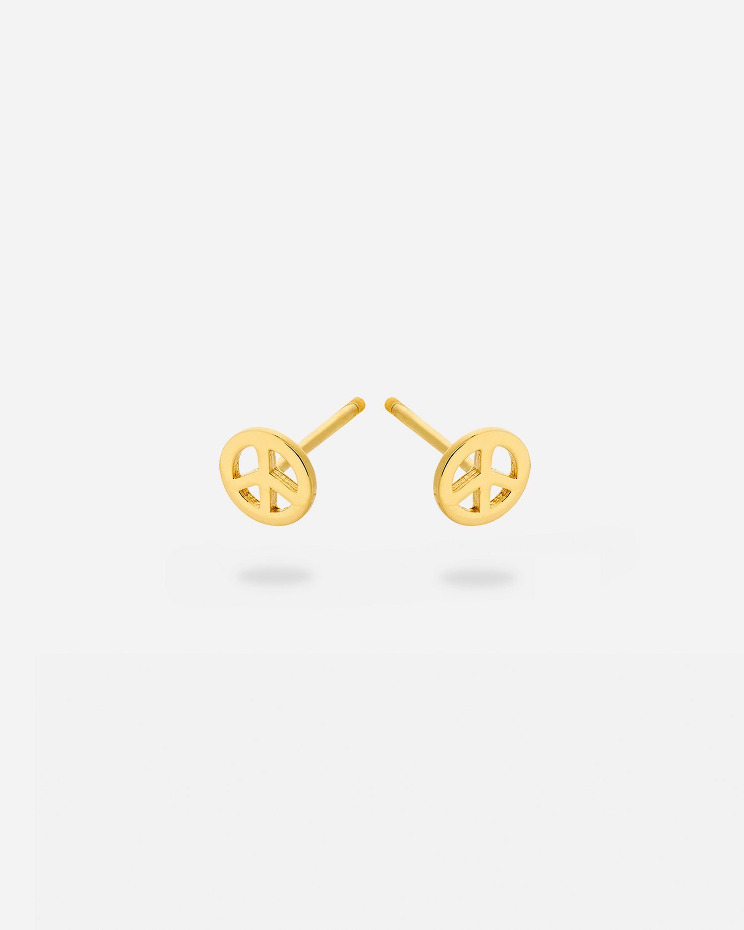 Pernille Corydon Paar Ohrstecker Peace Ohrringe Damen 0,6 cm, Silber 925, 18 Karat vergoldet