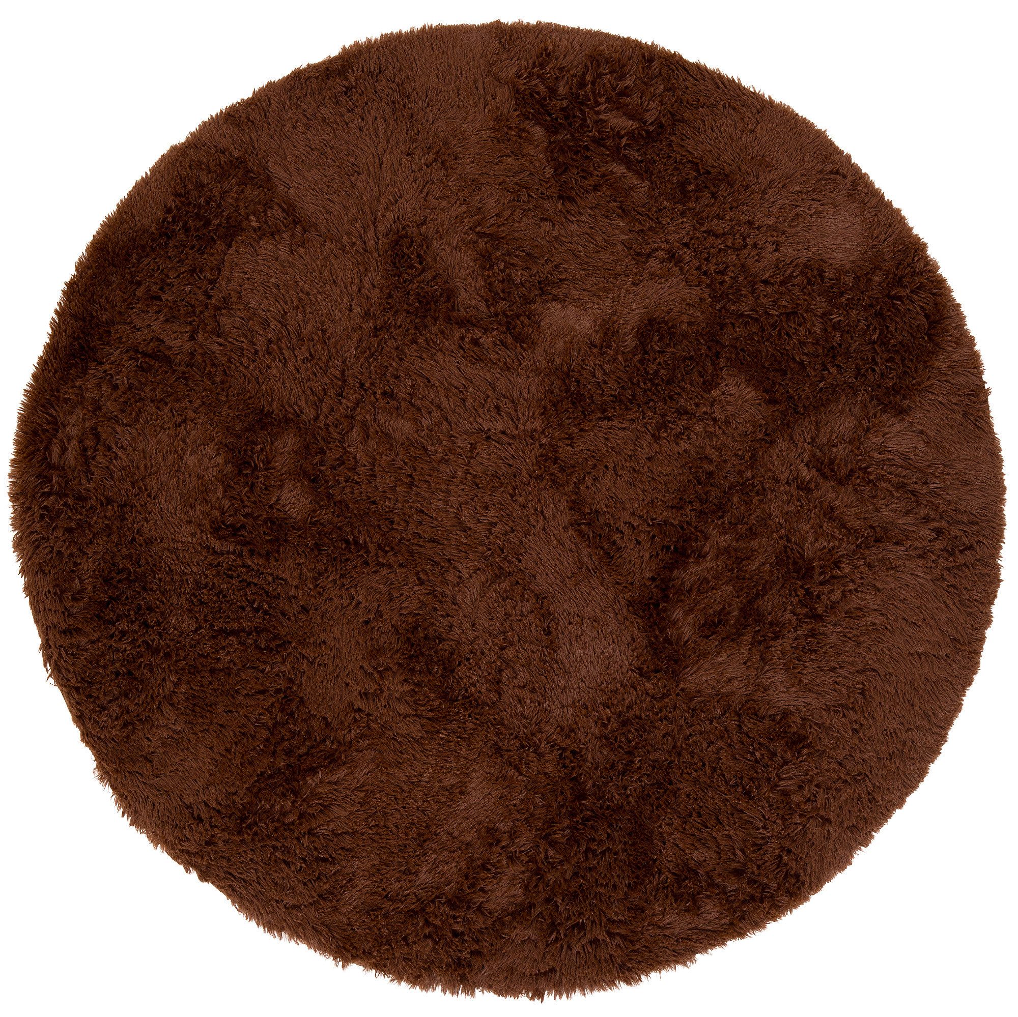 Pergamon Hochflor-Teppich Hochflor Shaggy Teppich Fluffy Rund, Rund, Höhe: 40 mm
