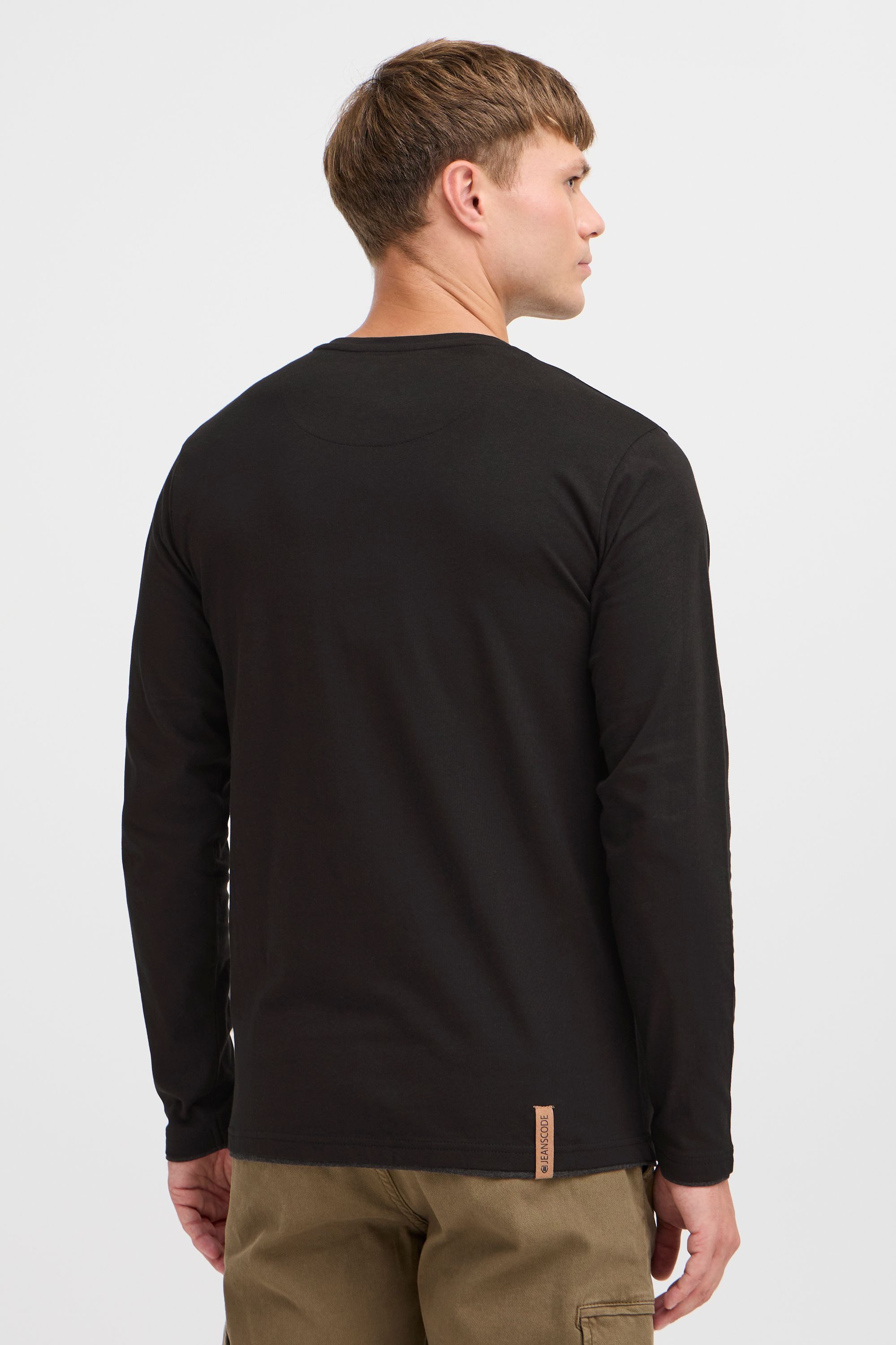 Indicode Rundhalsshirt IDGifford Longsleeve mit Knopfleiste