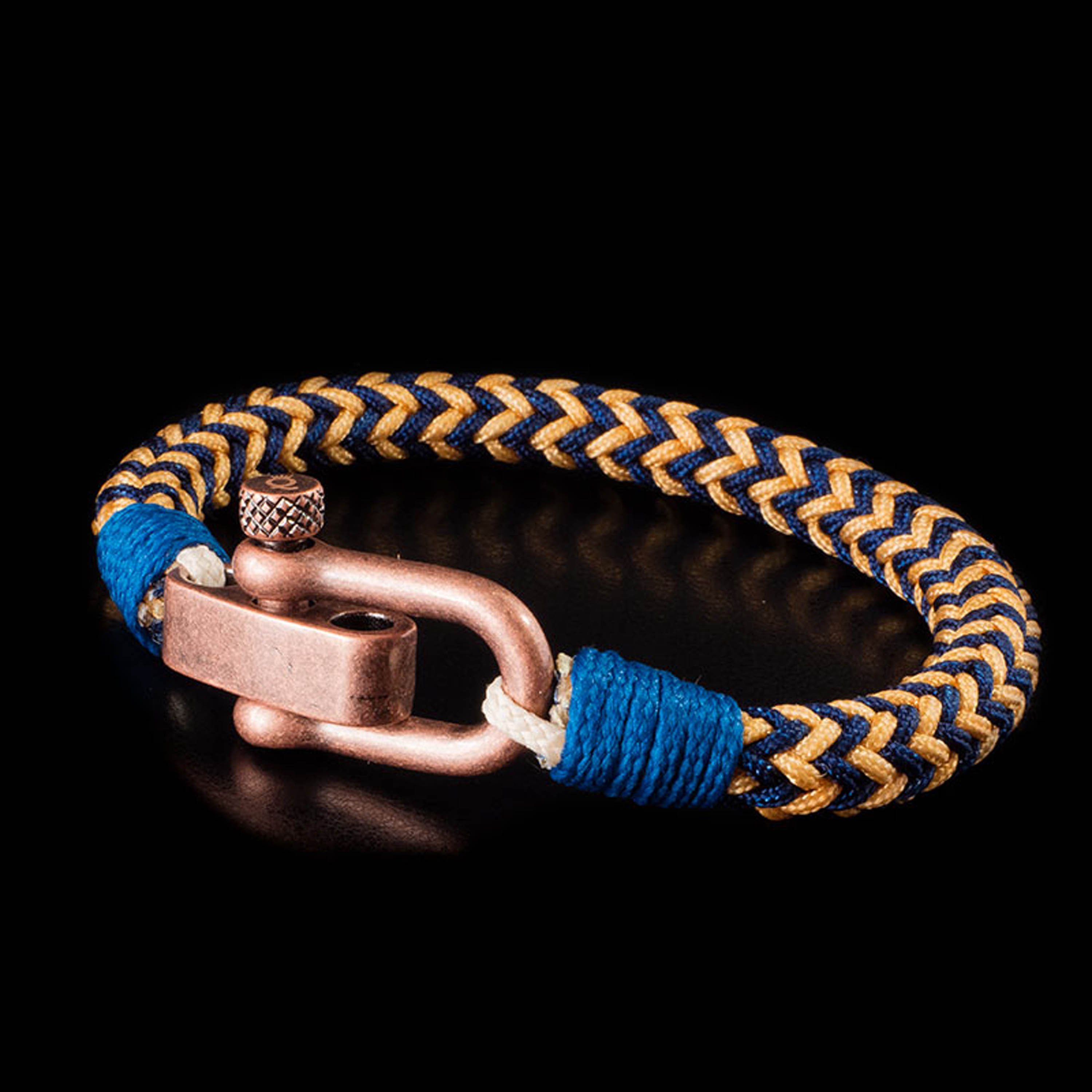 nautics, Segeltau Daryah Armband aus Maritime (Edelstahl, Schäckel Style, Casual "OCEAN" UNIQAL.de Armband handgefertigt) Segeltau, maritime,