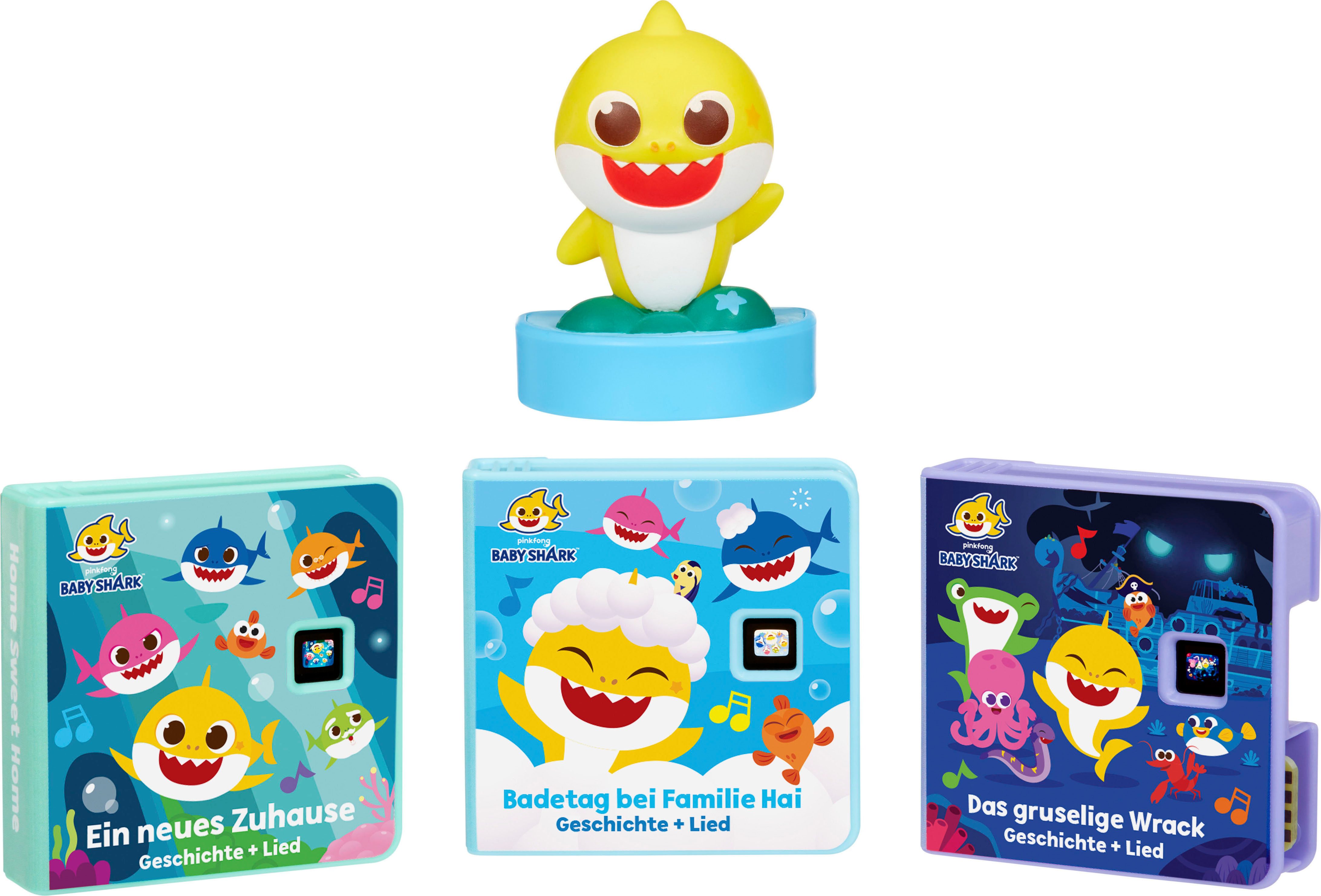 Little Tikes® Hörspielkassette Story Dream Machine, Großer Hai, Kleiner Hai Familien-Kollektion, (Set, 4-St), passend für Story Dream Machine
