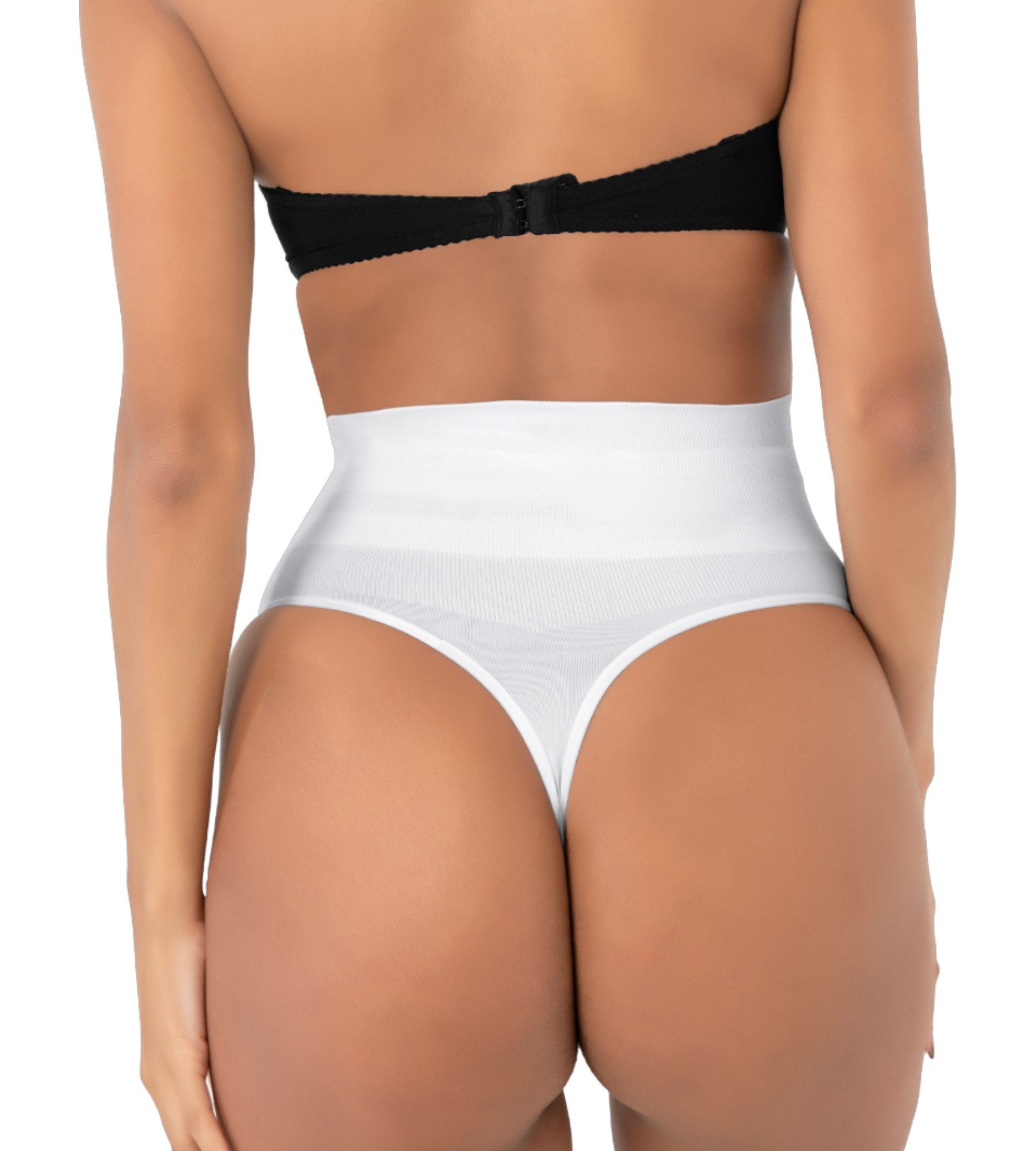 Formangel Miederslip formender High-Waist String mit Shaping-Bauchbund nahtlos & rutschfest (1-St) Bauchformung, nicht sichtbar unter Kleidung, String-Schnitt