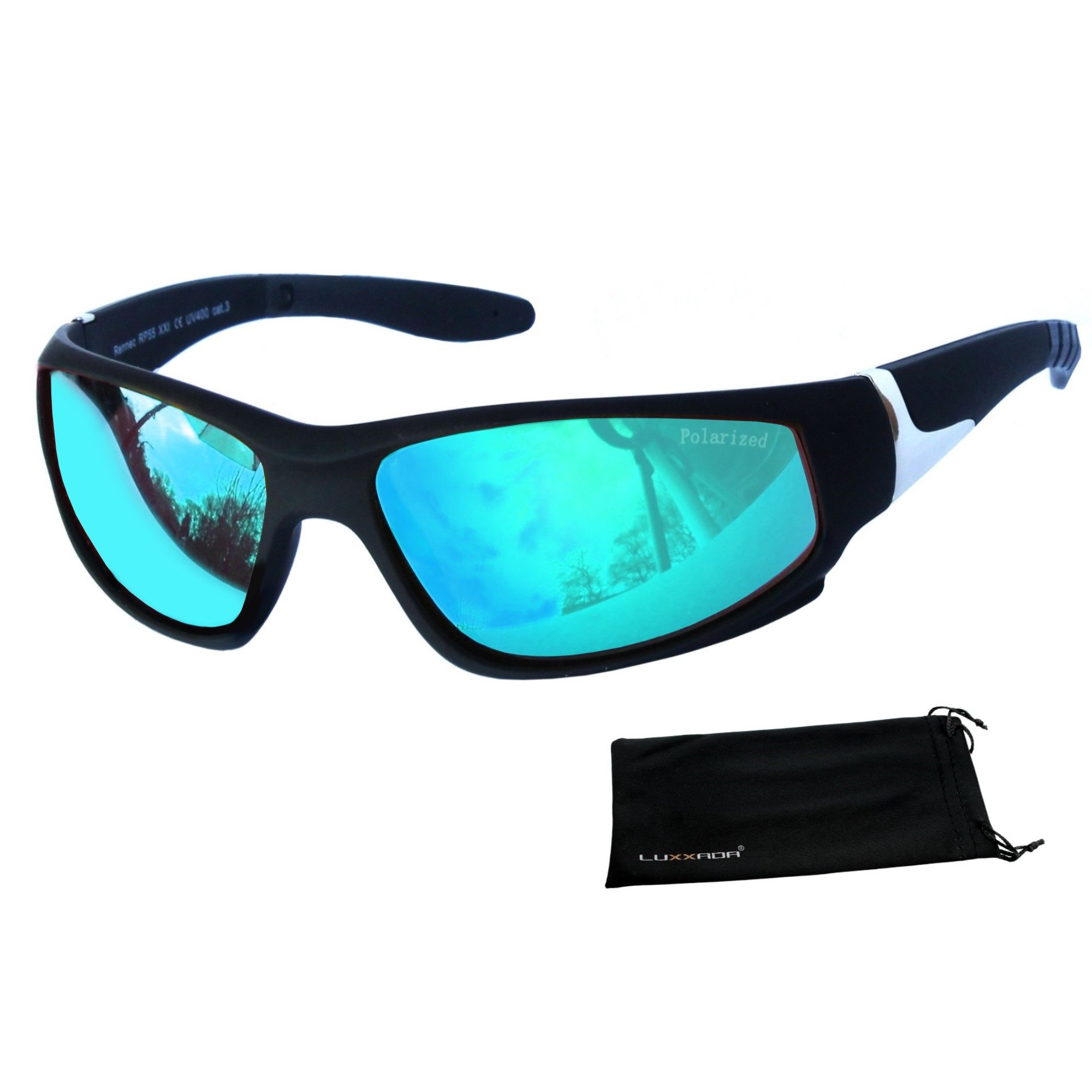 Rennec Sonnenbrille (1x Biker-Radbrille Leicht mit Brillenbeutel) Sportbril günstig online kaufen