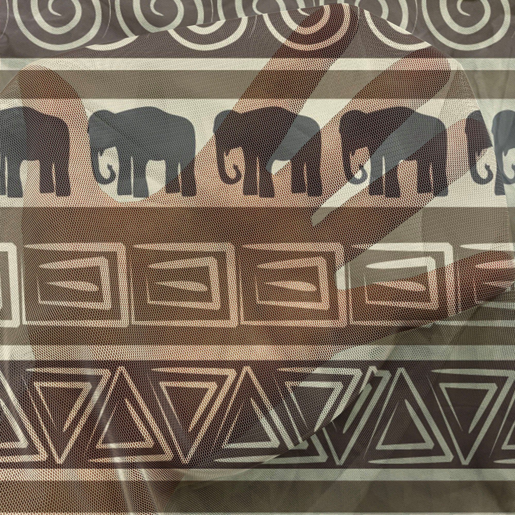 Tiere 2 Drapierung Gardine Party Hochzeit Afrika Stripes Panels, Geometrisch Abakuhaus, für Theme schiere
