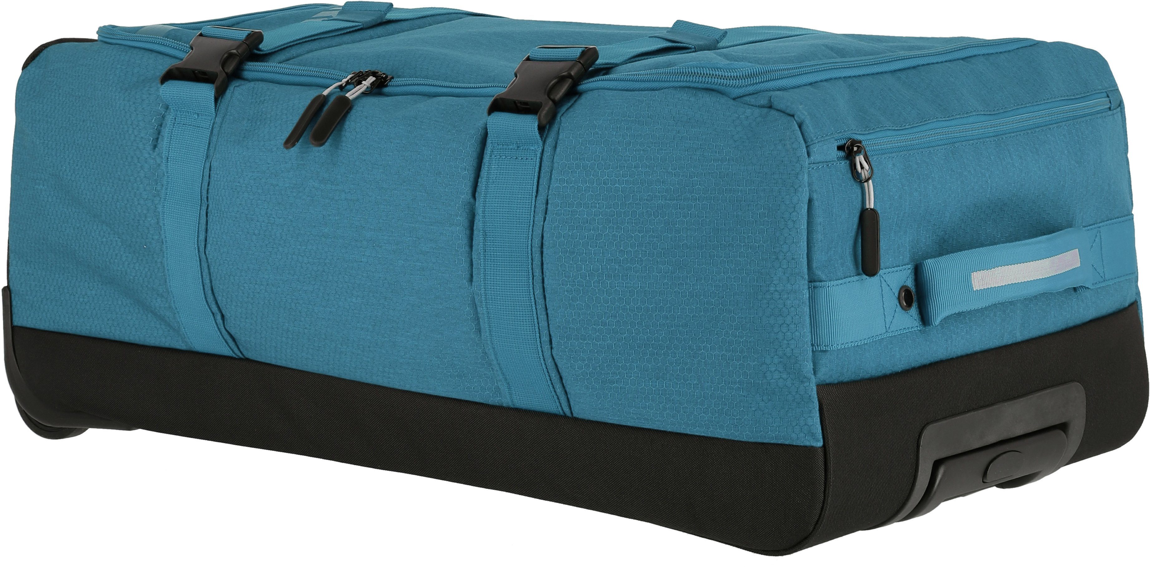 Reisetasche Off travelite mit Kick 68 L, petrol Trolleyfunktion cm,