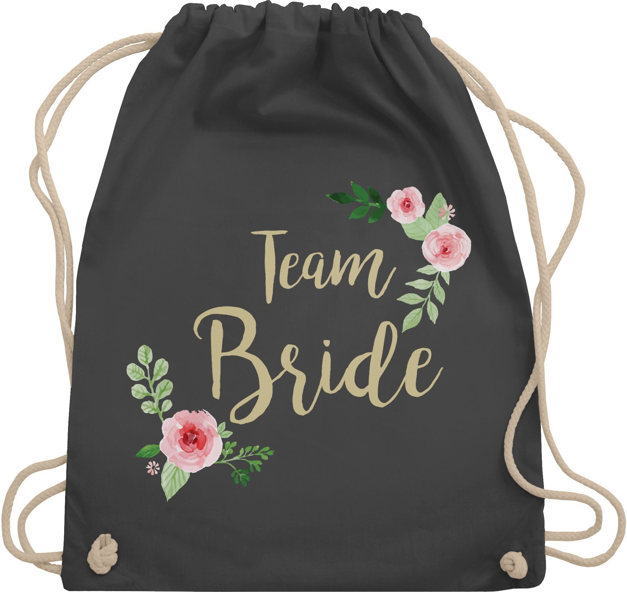 Shirtracer Turnbeutel Team Bride I Crew Bride Tribe, JGA Junggesellenabschied Frauen
