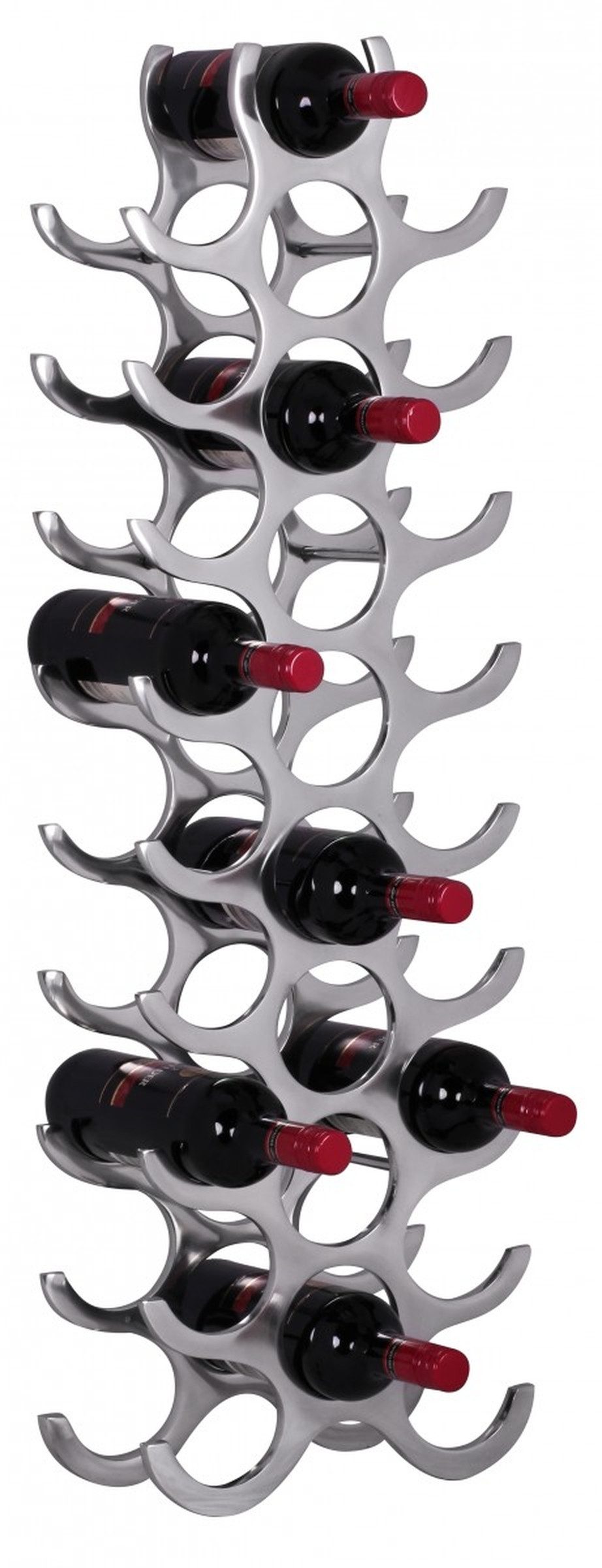 freiraum Weinregal Weinregal >WL1.253< in Silber, Weinregal: Aluminium - 31x98x14cm (BxHx, in Silber, Weinregal: Aluminium - 31x98x14cm (BxHxT)