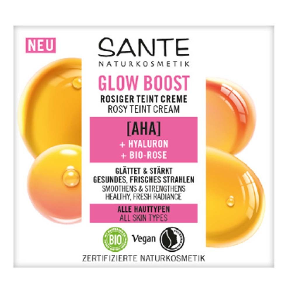 SANTE Getönte Gesichtscreme Glow Boost - rosiger Teint Creme 50ml