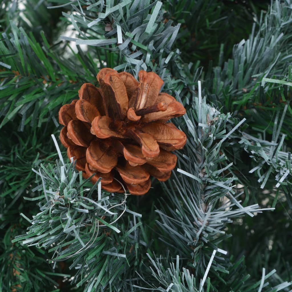 vidaXL Künstlicher Weihnachtsbaum Künstlicher Weihnachtsbaum 150 cm Tannenzapfen gefrostet mit