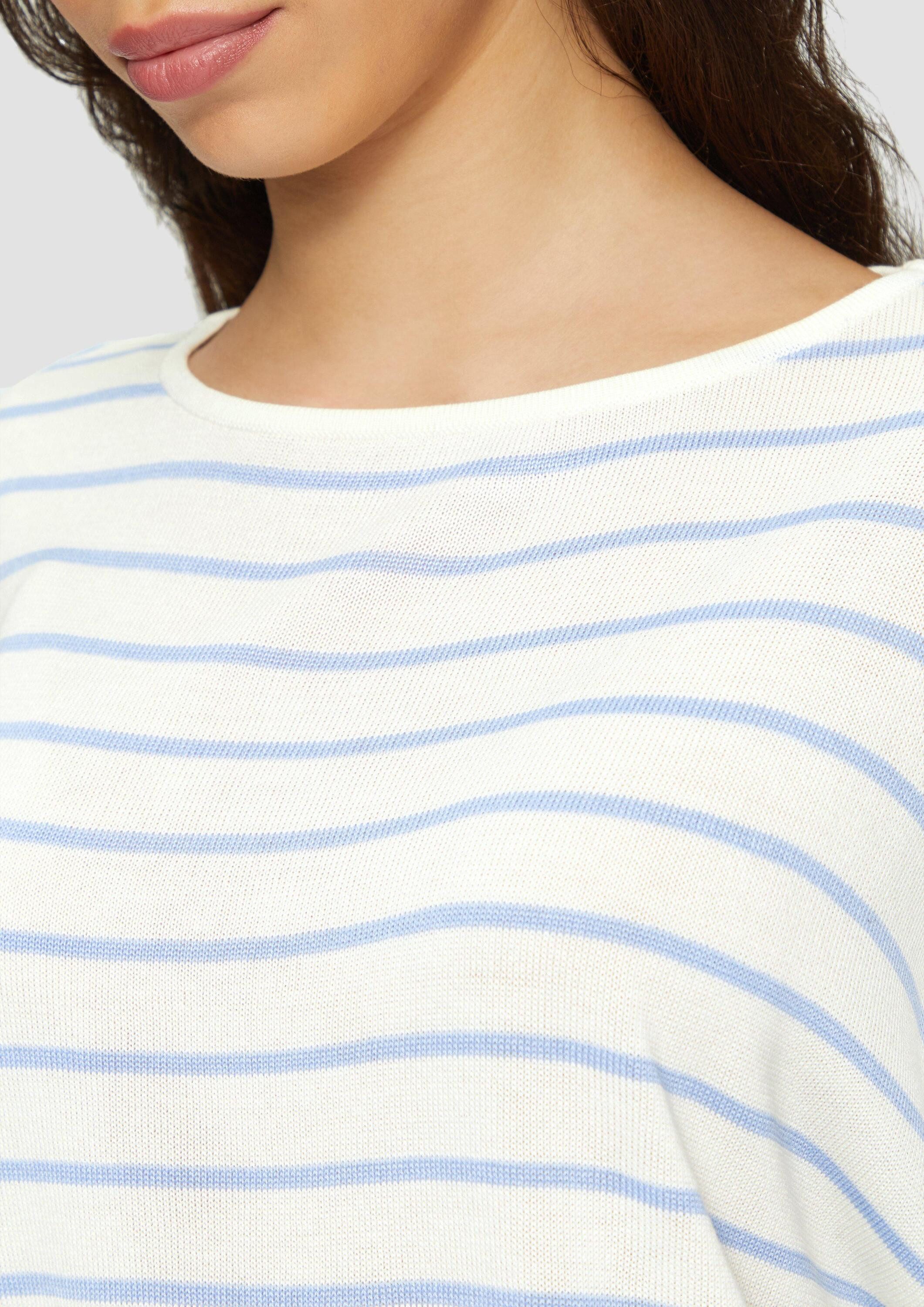 QS Longpullover Strickpullover Leichter Strickpullover aus Viskosemix