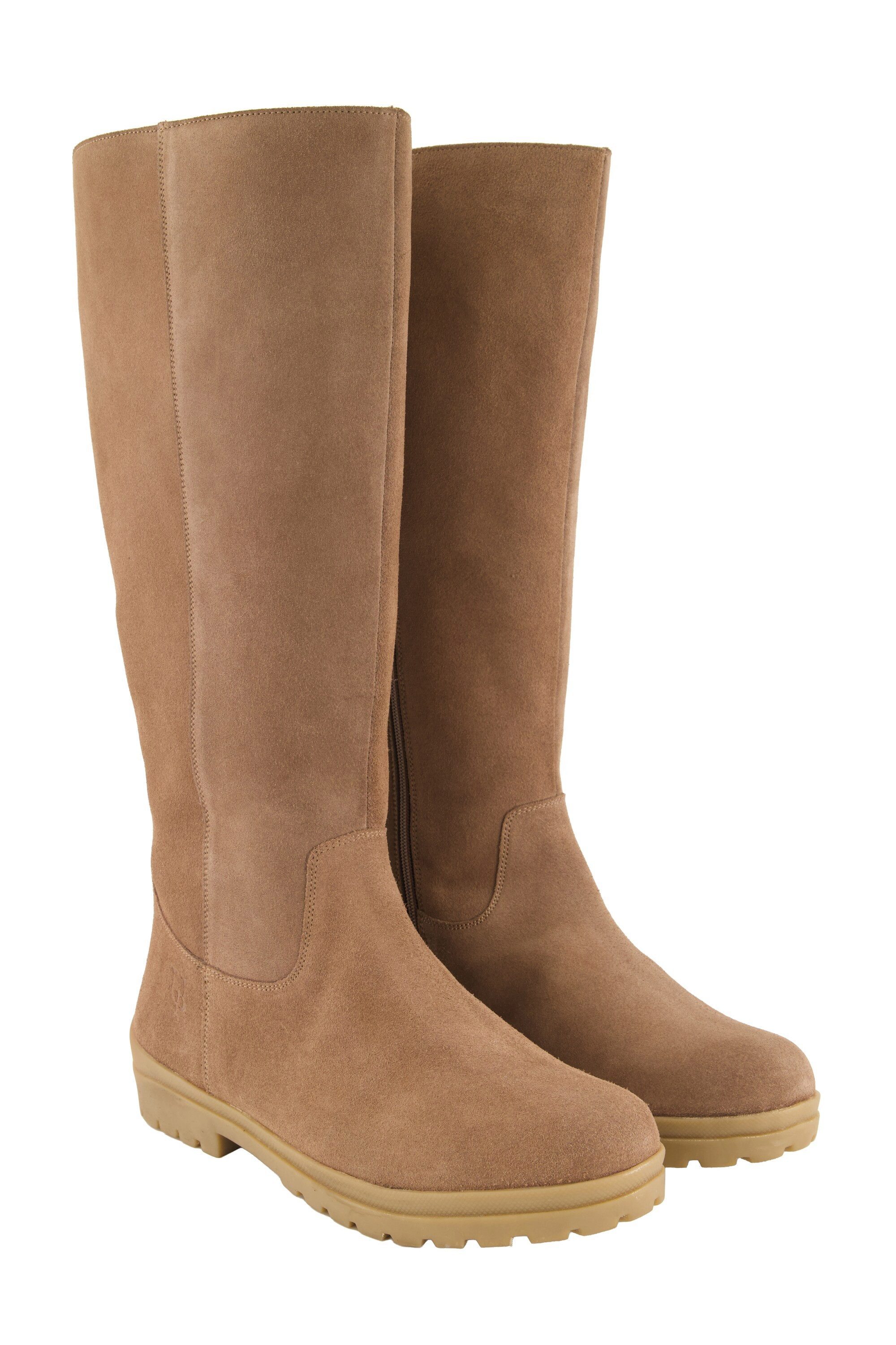 Ulla Popken Veloursleder-Stiefel XL-Schaft Warmfutter Weite H Stiefel